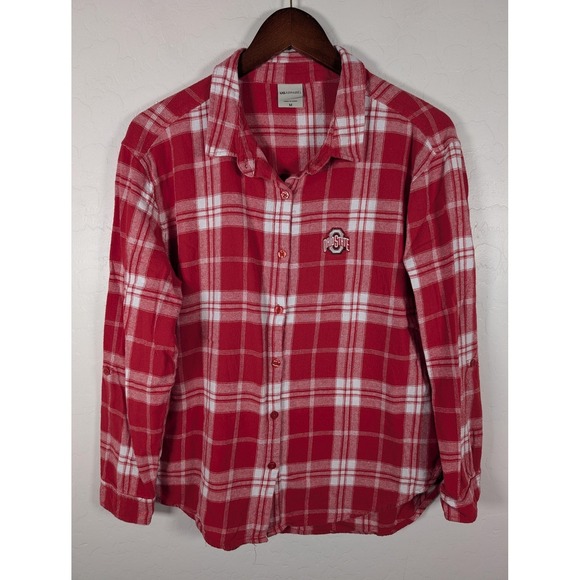 Ug Apparel Tops - Ohio State Buckeyes Shirt Womens Medium Red NCAA Football UG Apparel Flannel